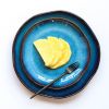 Cat Eye Blue Asymmetric Serving Plate