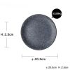 Charcoal Grey Matte Finish Ceramic Plate
