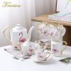 Bone China Flamingo Coffee Set