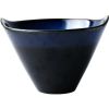 Deep Blue Ceramic Salad Bowl With Handle