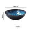 Cat Eye Blue Ceramic Salad Bowl