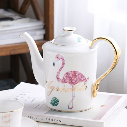 Bone China Flamingo Coffee Set