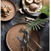 Rustic Brown Round Ceramic Plate