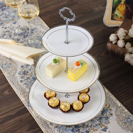 3-Tier Bone China Dessert Rack