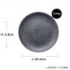Charcoal Grey Matte Finish Ceramic Plate