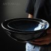 Cat Eye Blue Ceramic Salad Bowl