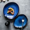 Cat Eye Blue Asymmetric Serving Tray