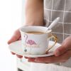 Bone China Flamingo Coffee Set