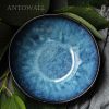 Cat Eye Blue Ceramic Salad Bowl