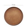 Rustic Brown Round Ceramic Plate