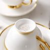 Gold Inlay Bone China Tea Cup Set