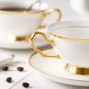 Gold Inlay Bone China Tea Cup Set