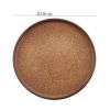 Rustic Brown Round Ceramic Plate